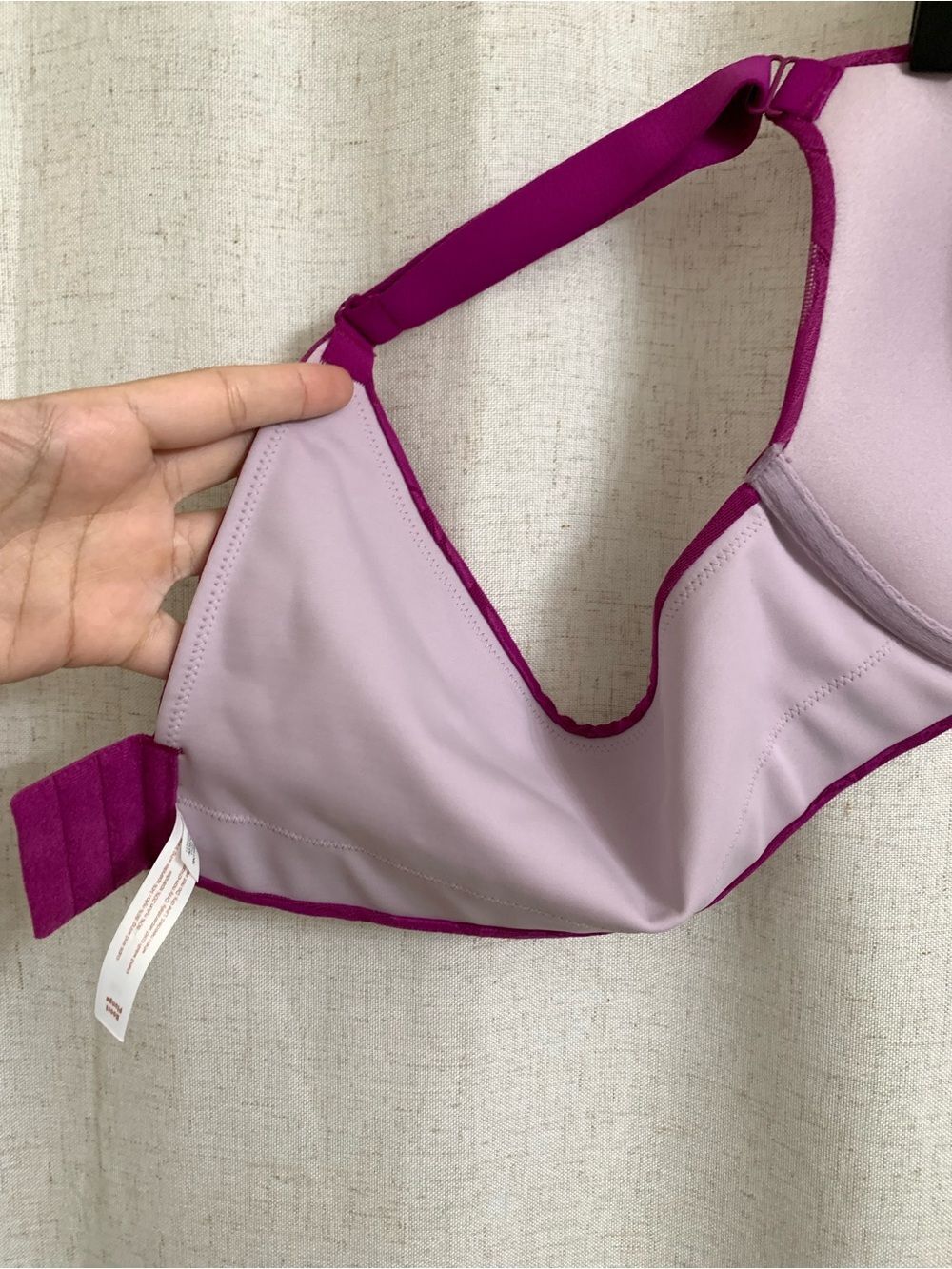 Cacique Invisible Lace Back Smoother Boost Plunge Bra Purple Wine 44B - Picture 10 of 11